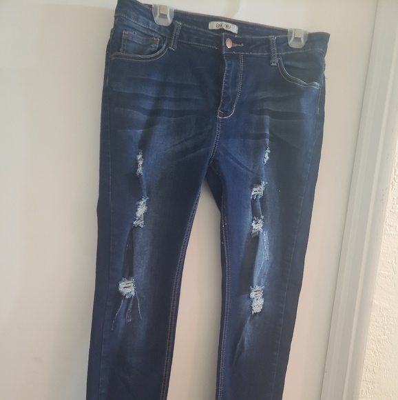 Encore Jeans Denim - Distressed Skinny Jeans Size 13